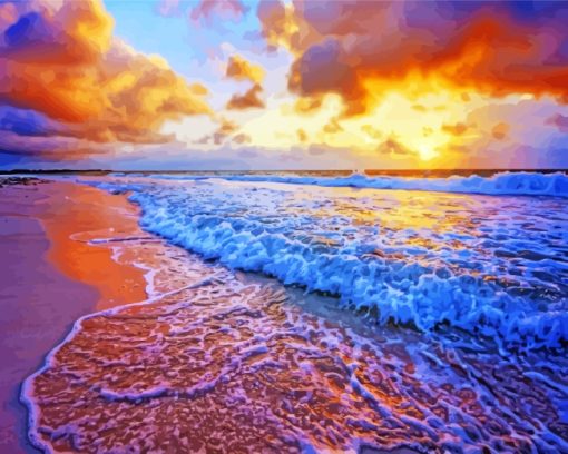 Aesthetic-Sunset-Beach-paint-by-numbers