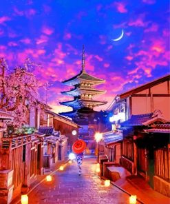Aesthetic Yasaka Pagoda Japan Paint By Numbers