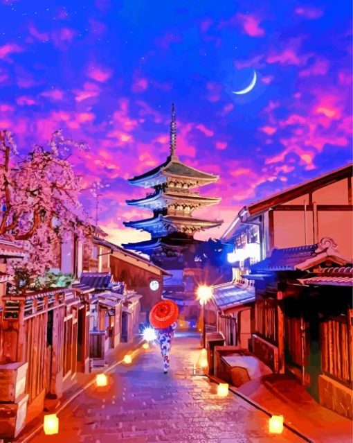 Aesthetic-Yasaka-Pagoda-paint-by-number