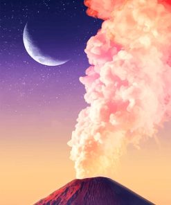 Aesthetic Volcanic Landscape Paint By Numbers