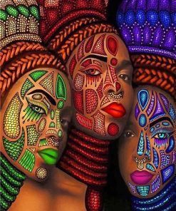 Colorful African Lady Paint By Numbers