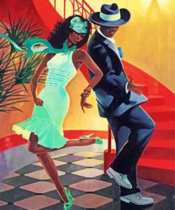 African Salsa Dancers Paint By Numbers