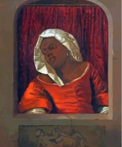 African Woman Orange Elegance Paint By Numbers