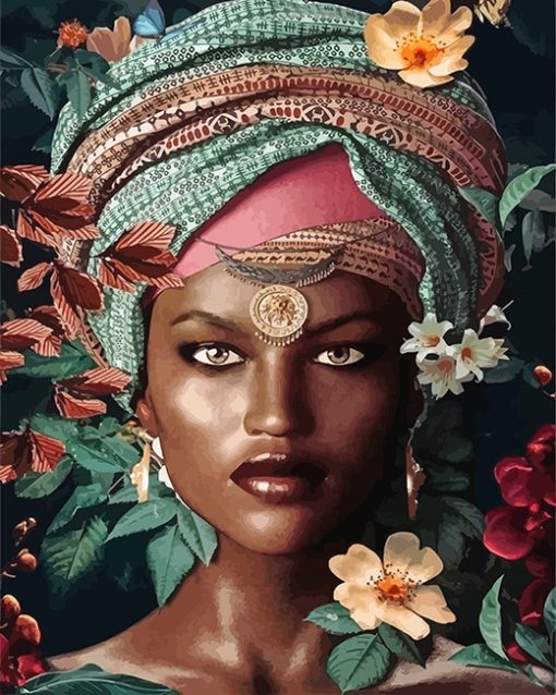Afrikaanse-vrouw-Adult-paint-by-number