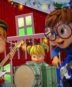 Alvin And The Chipmunks Cartoon Paint By Numbers