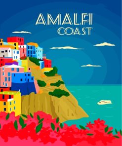 Scenic Amalfi Coast Paint By Numbers