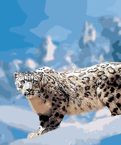 Winter Snow Leopard Paint By Numbers