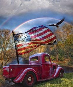 American Flag Truck Paint By Numbers
