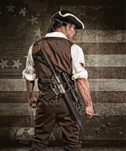 Patriotic Minute Man Paint By Numbers