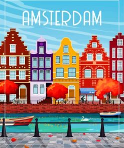 Amsterdam Cityscape Paint By Numbers