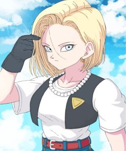 Dragon Ball Z Android 18 Paint By Numbers