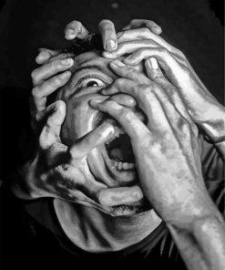 Black and White Anxiety Art Paint By Numbers