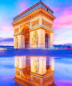 Arc de Triomphe Paris Scene Paint By Numbers