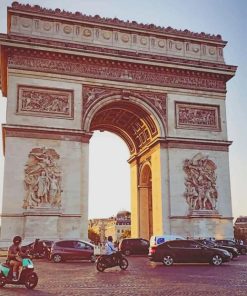Arc De Triomphe Paris Landmark Paint By Numbers