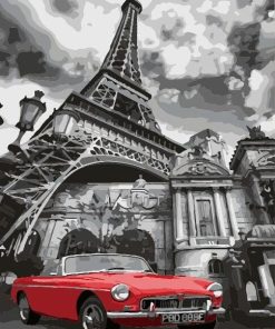 Paris Muscle Cars Paint By Numbers