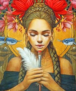 Floral Woman Paint By Numbers