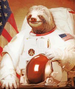 Astronaut Sloth Suit Paint By Numbers
