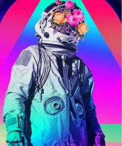 Astronaut Floral Adventure Paint By Numbers