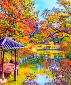 Autumn Forest in Korea Paint By Numbers