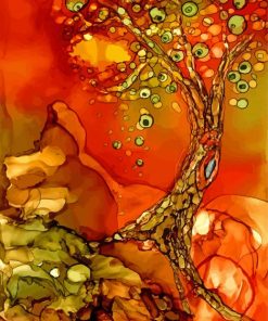 Abstract Autumn Tree Art Kit Paint By Numbers