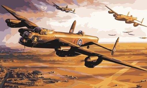 Avro-Lancaster-Bomber-DIY-Engines-Paint-By-Numbers-PBN-5044