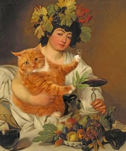 Bacchus Caravaggio Cat Paint By Numbers