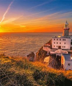 Baily Lighthouse Sunrise Dublin Paint By Numbers