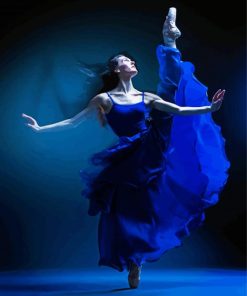 Ballerina in Blue Dance Paint By Numbers
