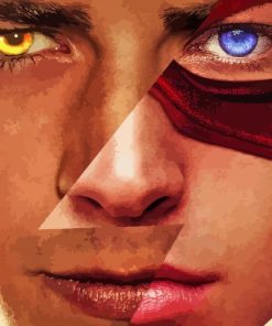 Flash Superhero Art Paint By Numbers