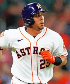 Astros Michael Brantley Baseball Paint By Numbers