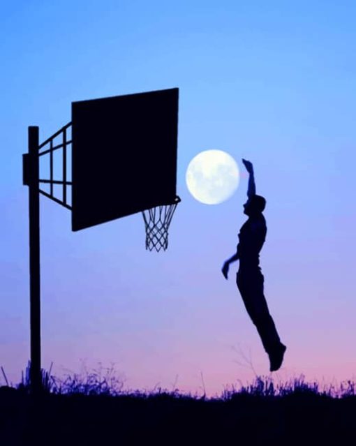 Basketball-moon-paint-by-numbers