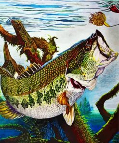 Bass Fish Adventure Paint By Numbers