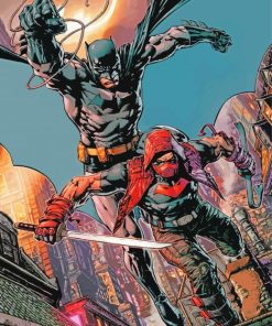 Batman and Red Hood Animation Paint By Numbers