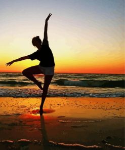 Beach Dance Silhouette Paint By Numbers