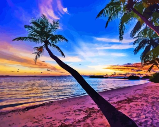 Beach-sundown-view-paint-by-numbers