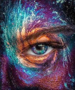 Abstract Beautiful Eye Paint By Numbers