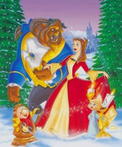 Christmas Beauty and the Beast Animation Paint By Numbers