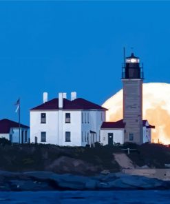 Aesthetic Lighthouse Scene Paint By Numbers