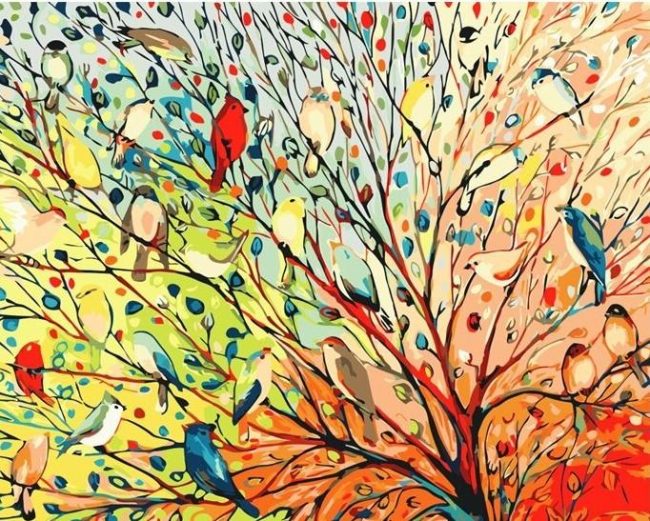 Colorful Bird Collection Paint By Numbers