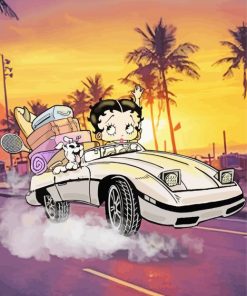 Betty Boop Road Trip Paint By Numbers