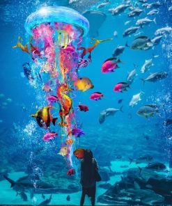 Big Jellyfish Sea Life Paint By Numbers