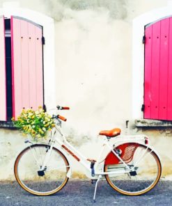 Bike with Pink Windows Paint By Numbers