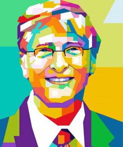 Bill Gates Pop Art Paint By Numbers