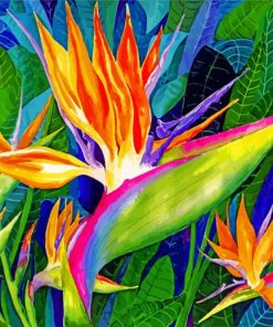 Bird Of Paradise Plant Art Paint By Numbers