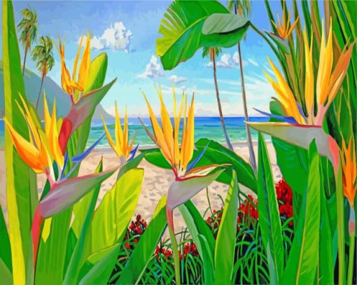 Bird-Of-Paradise-crane-flower-paint-by-number