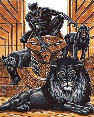 Majestic Black Panther Paint By Numbers