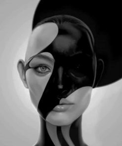 Black and White Women's Paint By Numbers