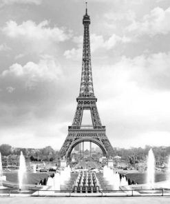 Paris Eiffel Tower Monochrome Paint By Numbers