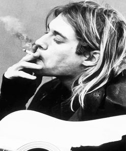Black And White Kurt Cobain Nirvana Paint By Numbers