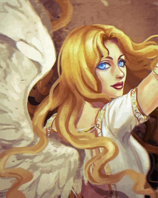 Blonde-white-angel-paint-by-numbers